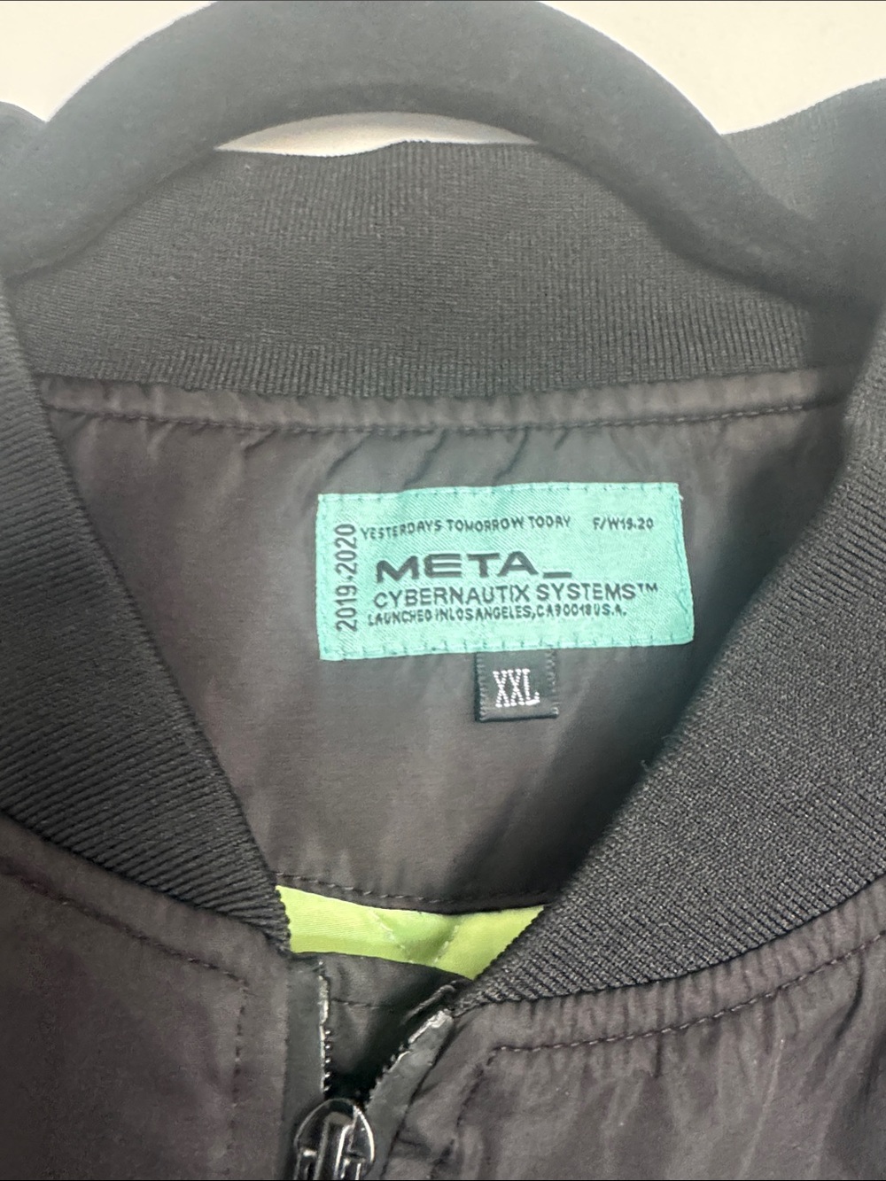 META Cybernautix Systems Techwear Bomber Jacket XXL Black - see condition notes - Picture 3 of 6